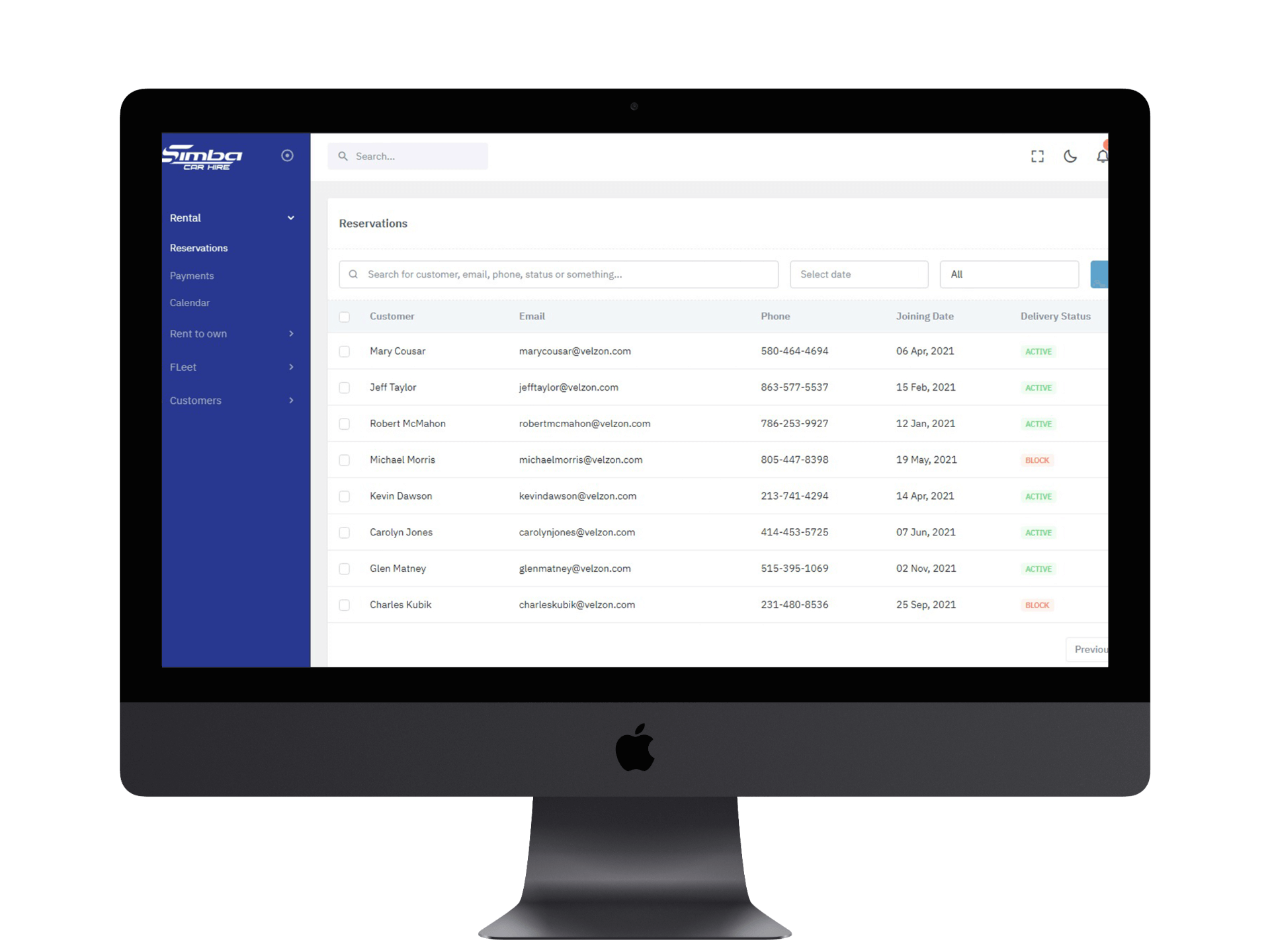 Image gallery marquee