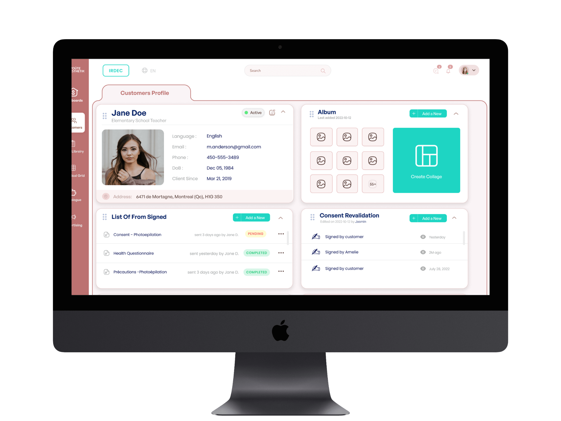 Image gallery marquee