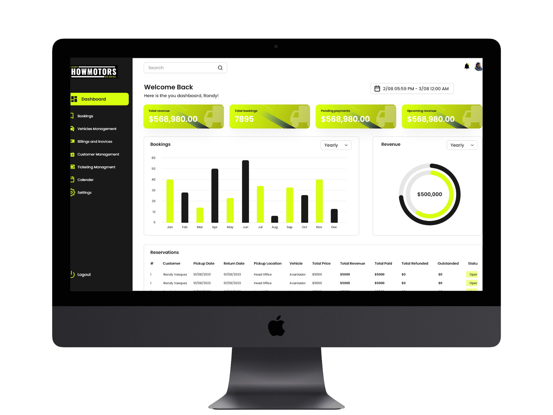 Image gallery marquee